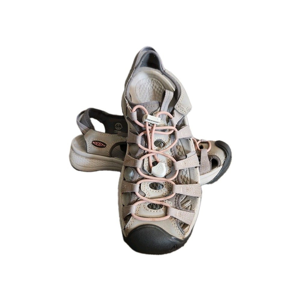Keen Astoria West Grey/Coral Sandal Women's 8.5 Hiking Outdoors